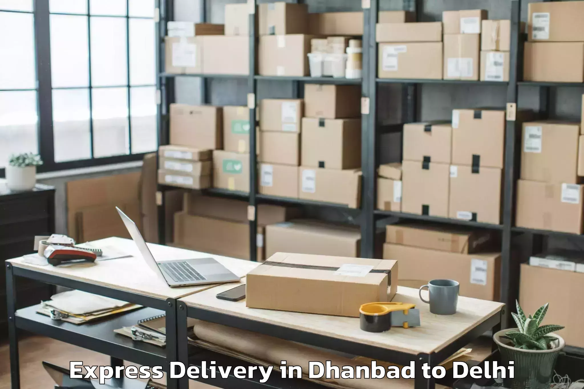 Top Dhanbad to Jhilmil Express Delivery Available